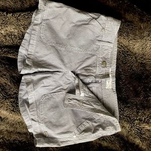 Crave design, stripe blue and white shorts